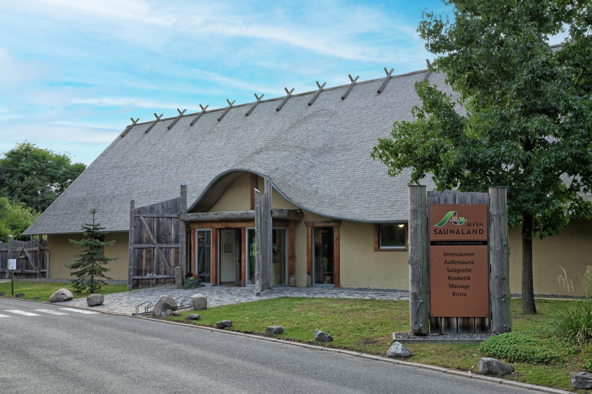 Nur-Dach-Haus Am Alfsee Rieste Exteriör bild